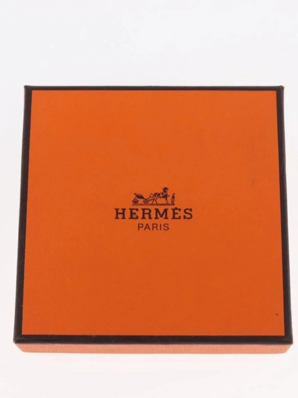 HERMES Charm Metal Leather 3 Set Red Gold Silver Auth bs30857